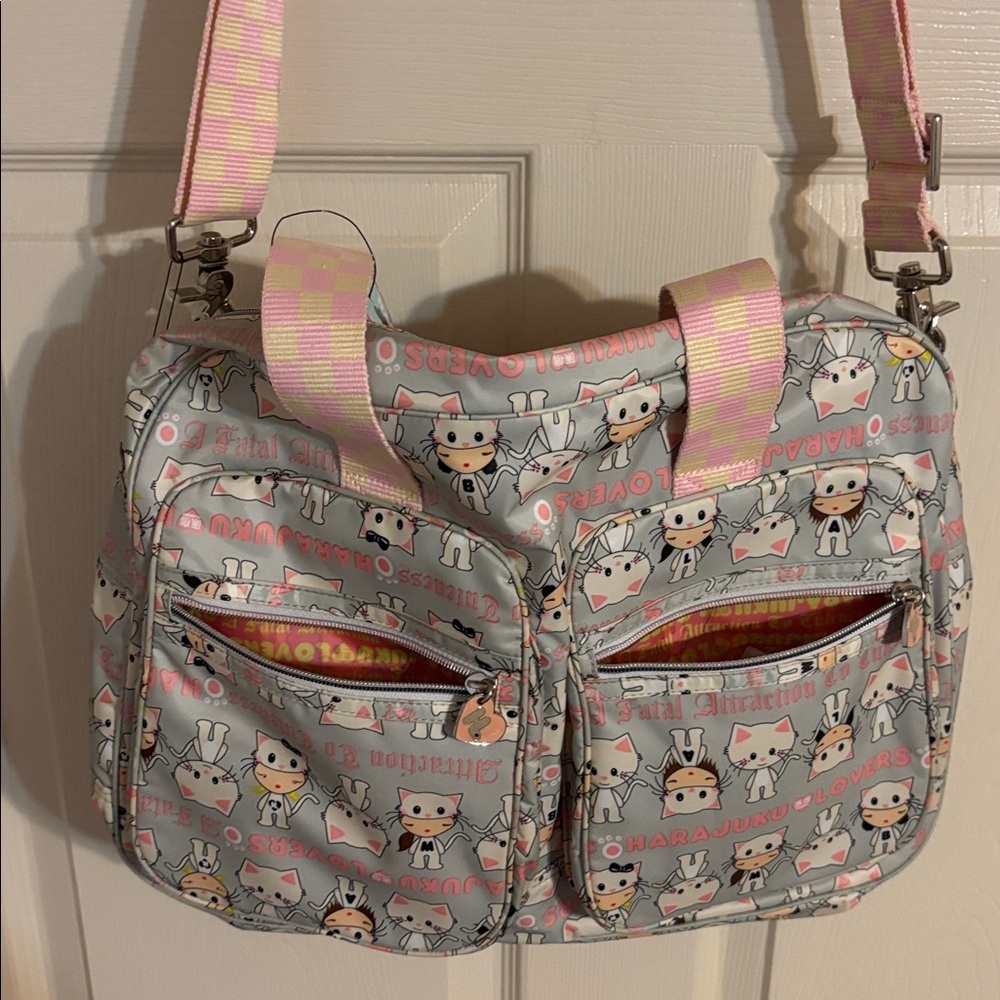 Harajuku Lovers POPPIN Meow Madness school work travel Bag Purse Tote - Picture 7 of 9
